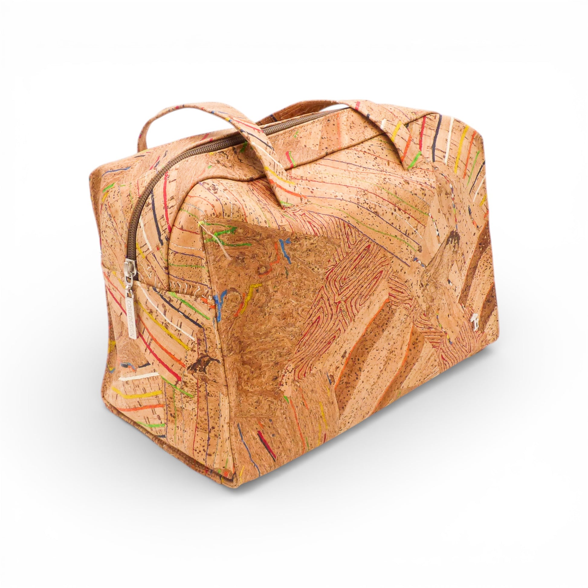 Sac à main et épaule en liège de Cork Design, affichant une texture naturelle et un design élégant.