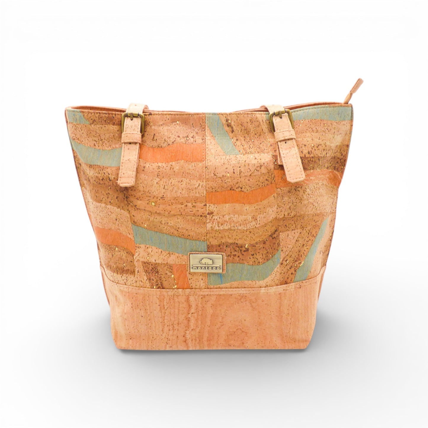 Sac épaule Montado en liège, avec design moderne et poches pratiques, idéal pour un usage quotidien.