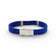 Dos d'un bracelet homme en liège bleu — Cork Colors, fermoir acier dépliant, Portugal
