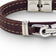 Gros plan sur le maillon acier du bracelet homme en liège marron — Cork Colors, Portugal