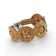 Bracelet anneaux en liège naturel piqueté de doré — Cork Colors, fermoir métal blanchi, Portugal
