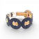 Bracelet cercles entrelacés en liège bleu marine — Cork Colors, fermoir métal blanchi, Portugal