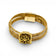 Bracelet multi-rangs en liège doré pailleté — Artipel, charm fleur et fermoir doré, Portugal