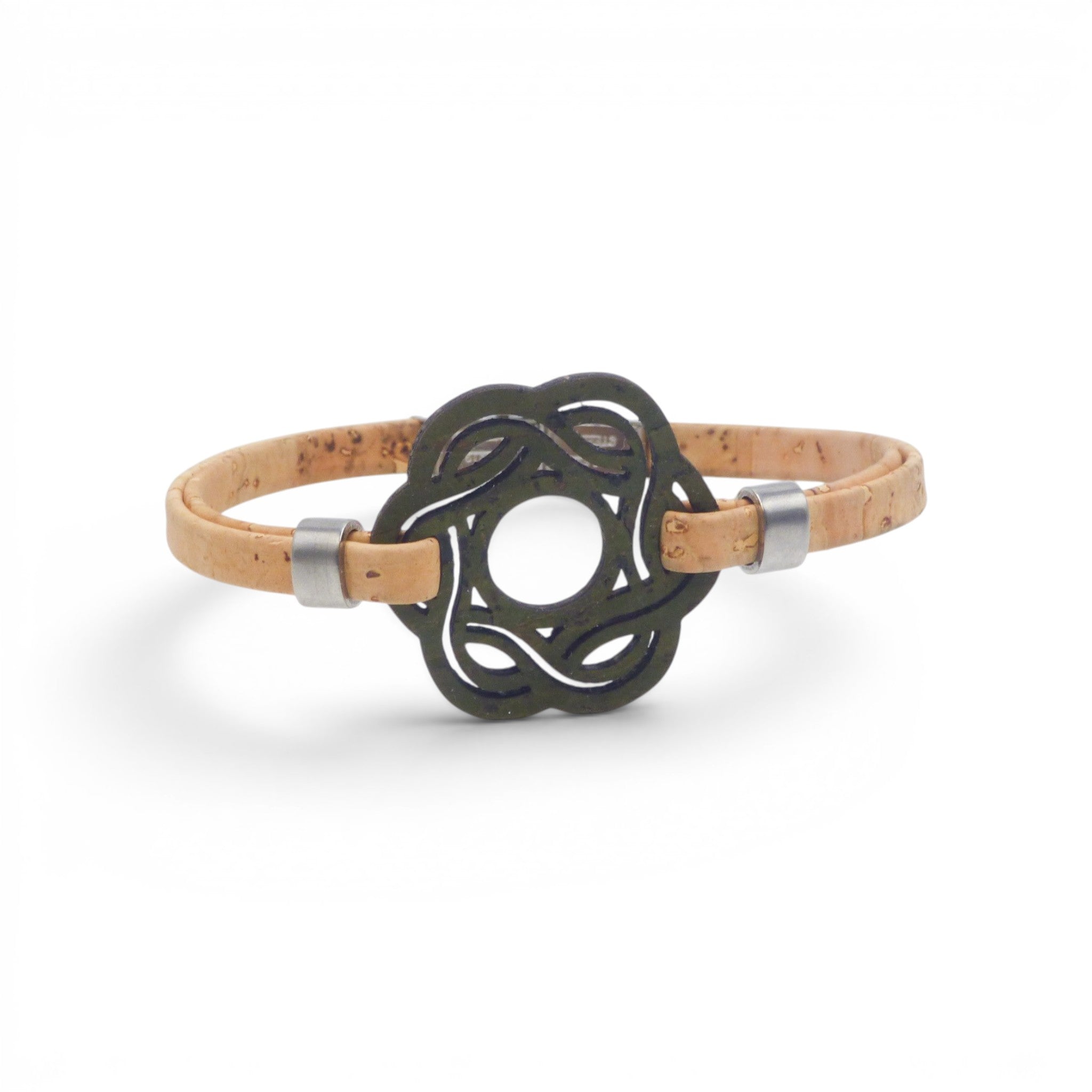 Chaîne ajustable en liège bleu, ouverture bracelet soleil, accessoire bohème