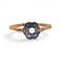 Bracelet liège noir teinté et doré, design ethnique, bijou fait main vegan