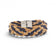 Bracelet bicolore liège tressé naturel-noir, cadeau bijou original Portugal