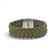 Bracelet tressé liège vert kaki, bijou délicat artisanal vegan