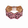 Manchette en liège rose motif hexagone, fermoir aimanté métal blanchi, Artipel, Portugal