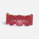 Manchette en liège rouge à rosaces ajourées, large bracelet femme