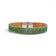Bracelet Fleur vert saturé en liège - cadeau femme original eco-responsable