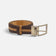Ceinture en liège brun et sable, passant cousu et boucle pivotante