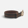 Ceinture réversible en liège marron à liseré noir, envers brun uni