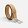 Ceinture réversible en liège Texas, grain tressé et liseré naturel au bord