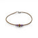 Perles céramique violet sur cordon de liège, bijou coloré alternative vegan fait main