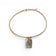 Collier feuille et verre vert pastel doux, cordon liege naturel, bijou delicat sans matiere animale