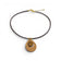 Collier raz-de-cou liège naturel et perle ambre doré, accessoire artisanal vegan