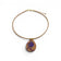 Collier raz-de-cou liège marbré et perle violette, cadeau femme original éco-responsable