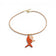 Détail collier poisson orange rayures blanches, cordon liège naturel
