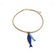 Collier raz-de-cou en liège naturel avec sardinette bleu nuit, bijou fait main Portugal
