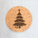 Dessous de verre gravé d'un sapin de Noël étoilé, cadeau personnalisé pour les fêtes