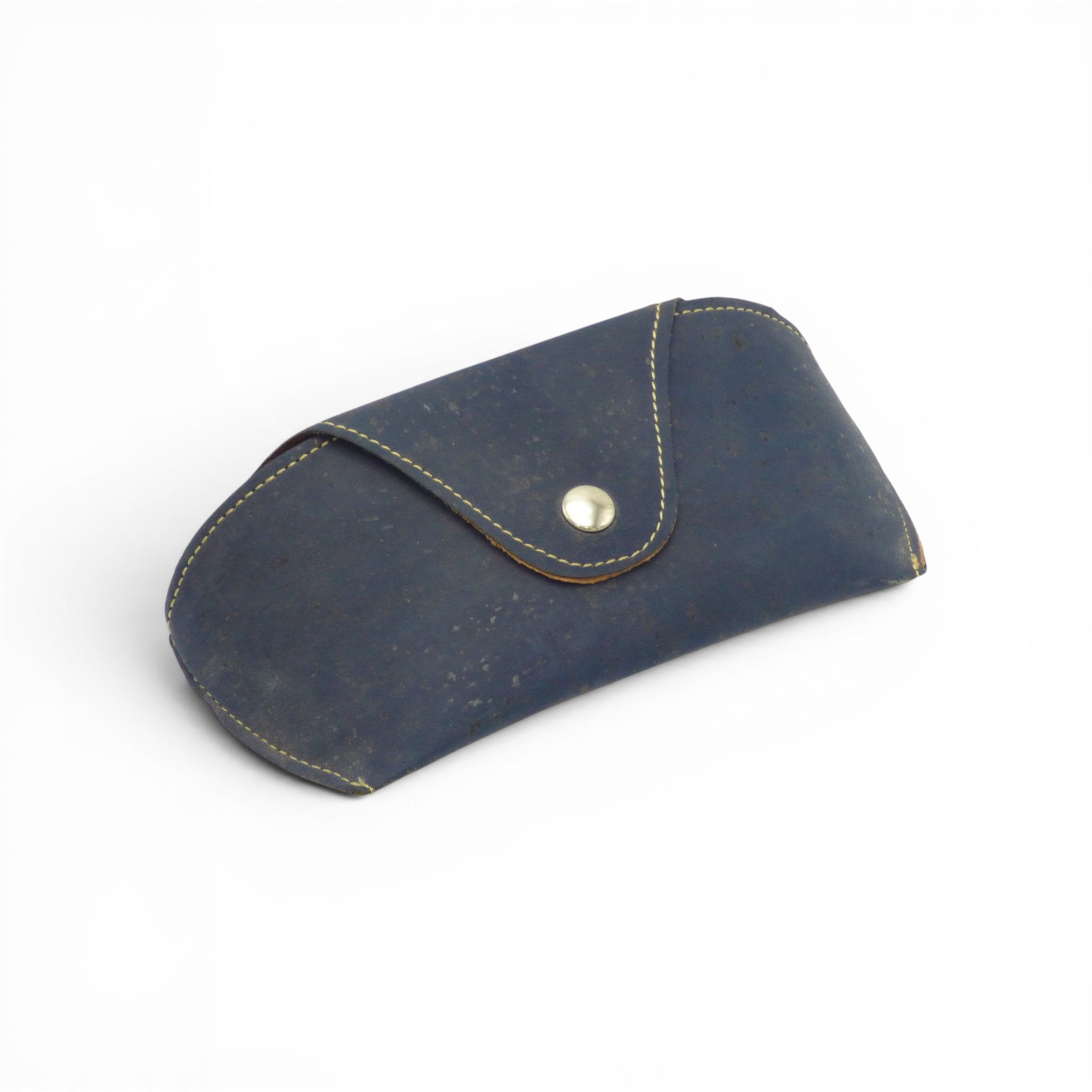 Étui à lunettes semi-rigide en liège bleu marine, Kacaus