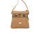 Sac bandoulière en liège naturel, bande géométrique multicolore — Montado, vue face, Portugal