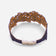 Black lace-patterned cork bracelet for women by Cork Colors, showcasing a delicate leaf design.