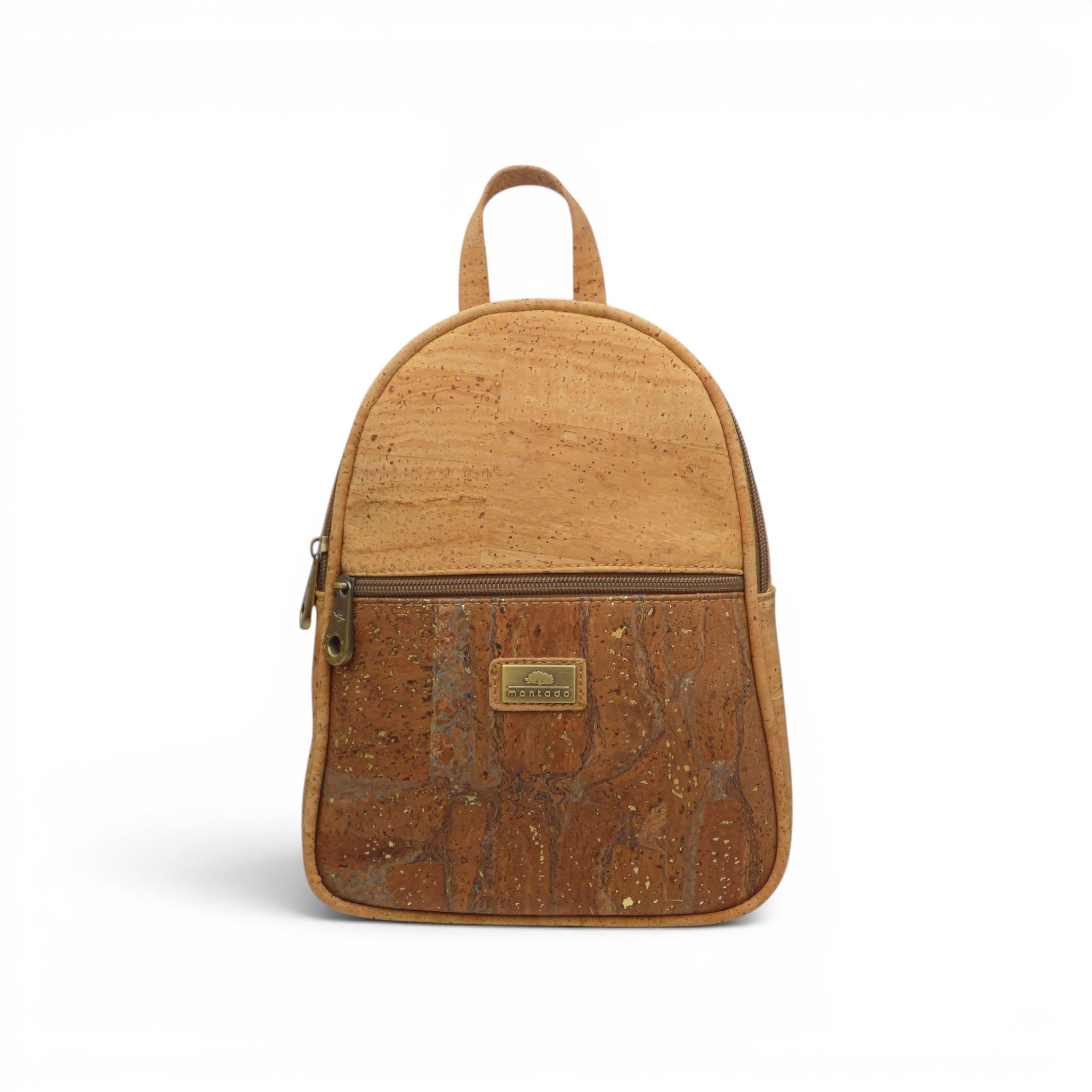 Détail arrière mini sac à dos liège sparkles doré