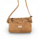 Mini pochette bandeau en liège naturel, bandeau marbré brun et or — Montado, vue face, Portugal