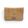 Porte-cartes en liège beige naturel avec rabat, fermeture pression