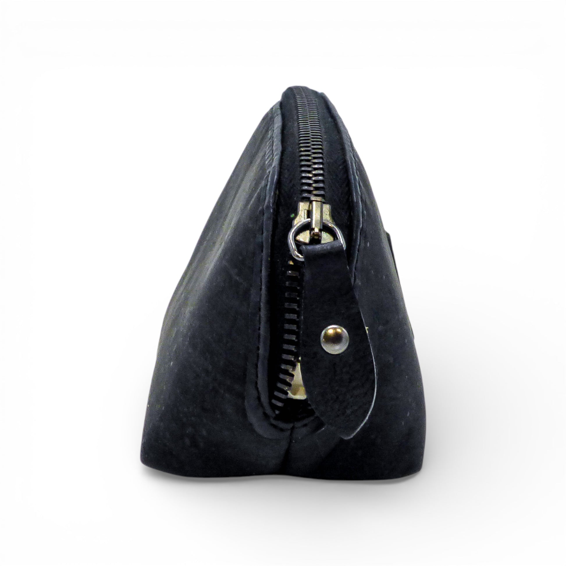 Compact leather and cork wallet by Marla Pais featuring card and bill compartments in a chic design.