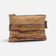 Porte-monnaie double zip en liège motif Magma, strates rouges et sable