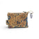 Porte-monnaie zippé liège bleu et orange, motif fleur bohème, cadeau accessoire écolo femme