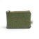 Porte-monnaie compact liège vert solide, texture naturelle, artisanat vegan fait main