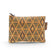 Porte-monnaie triangles geometriques verts beige marron