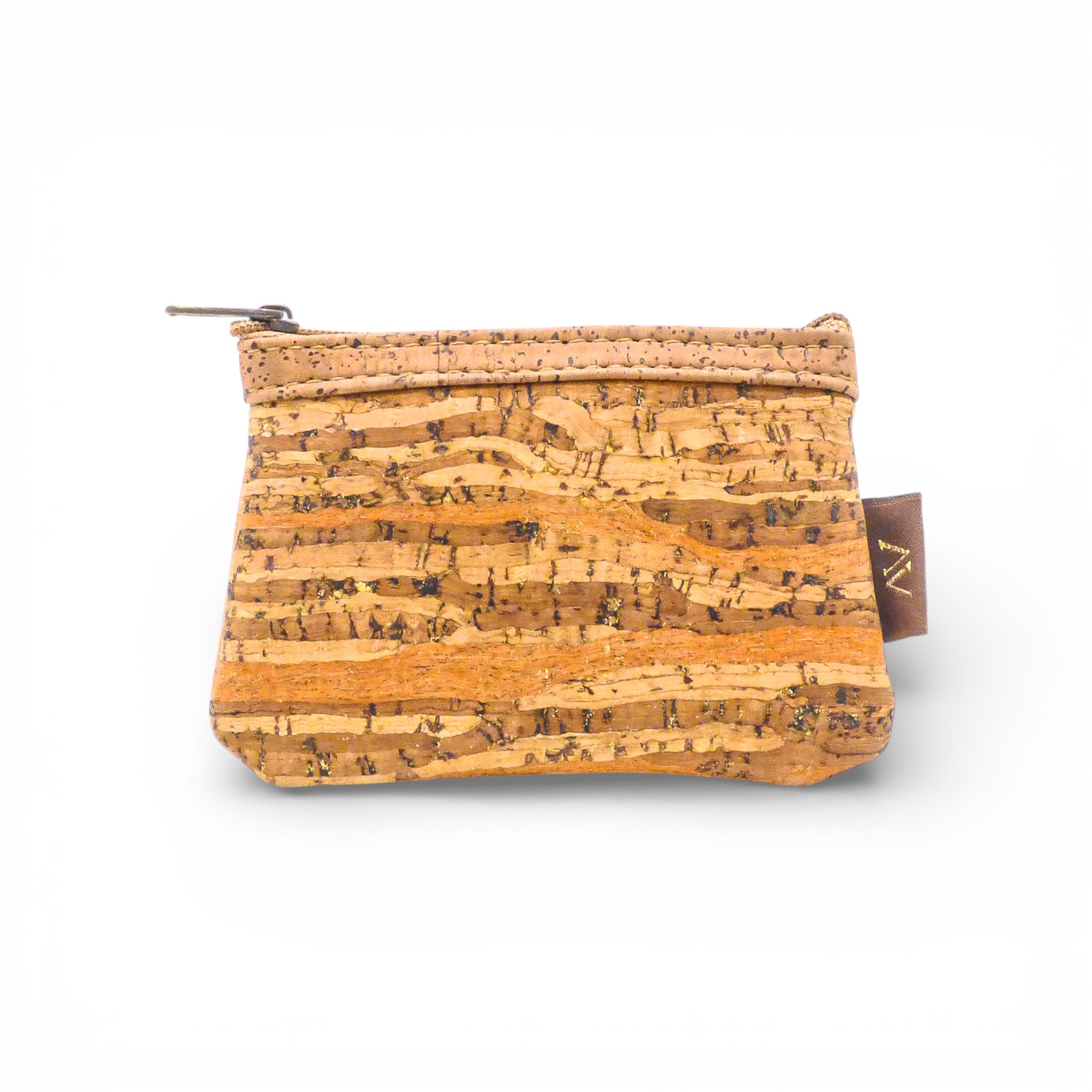 Porte-monnaie "Magma" en liège naturel avec texture chaleureuse, par la marque Amador Varum.