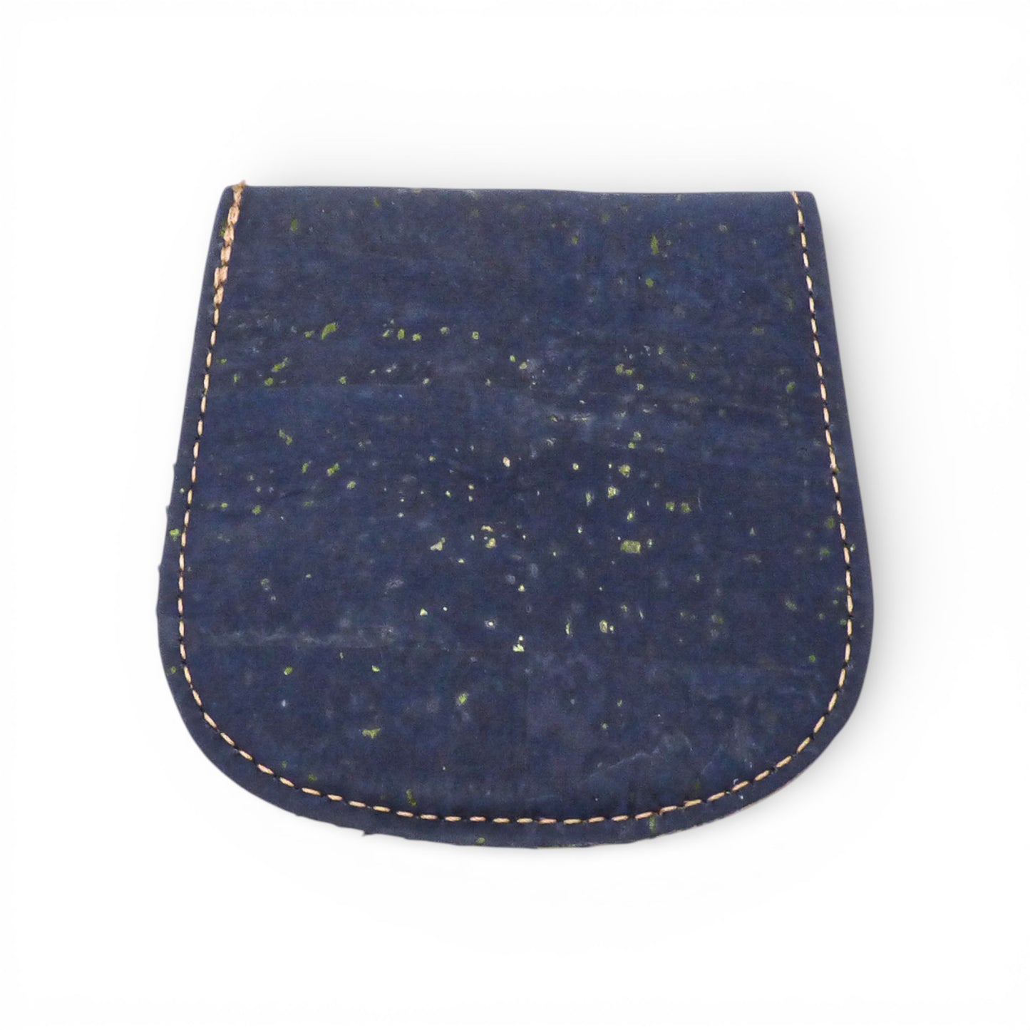 Ultra-flat Amador Varum wallet in natural blue cork pattern, designed for card storage and space-saving convenience.