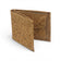 Bifold homme ouvert, compartiments carte intérieur liège