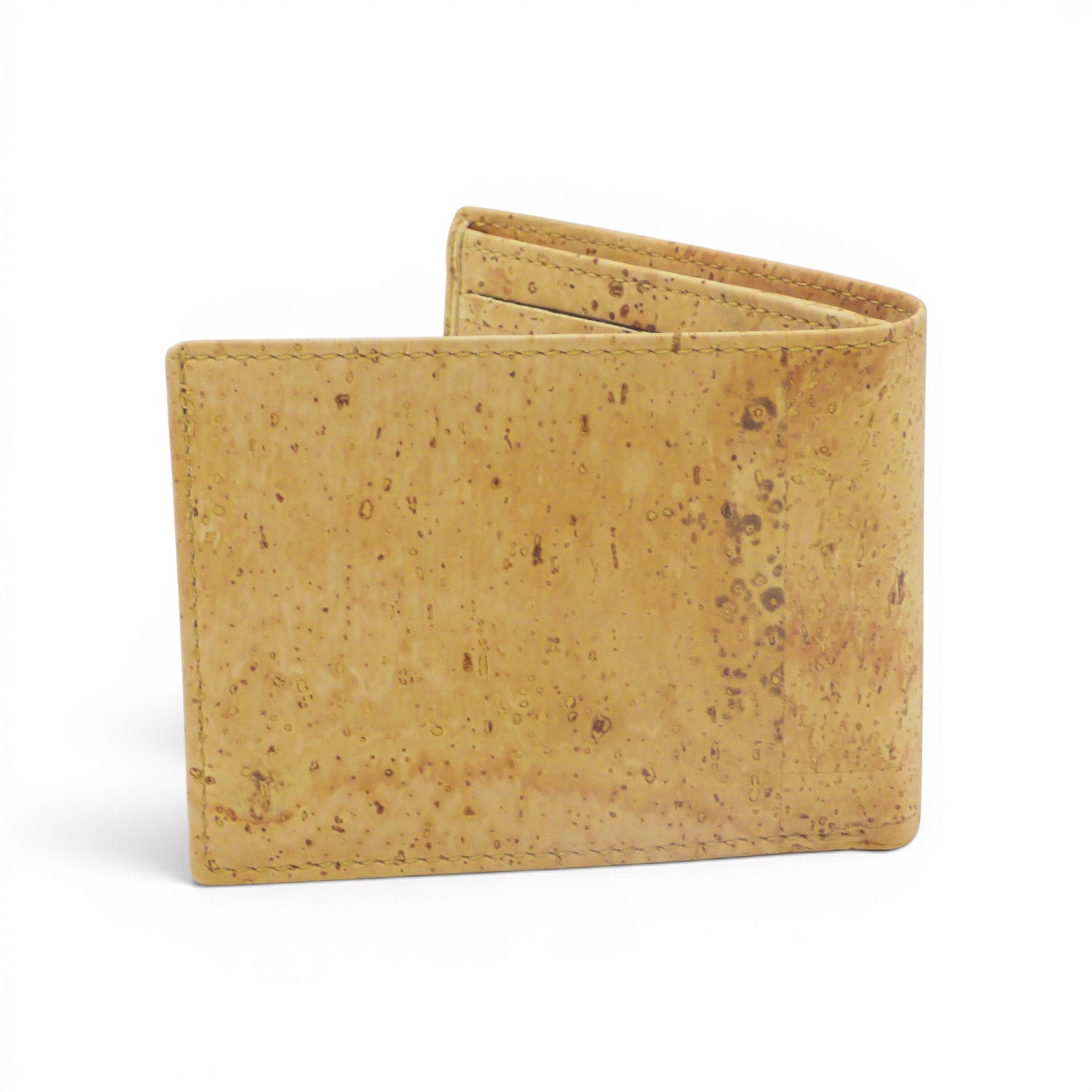Portefeuille liège beige naturel fermé vue extérieure