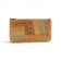 Portefeuille zippé liège patchwork beige vert orange, naturel chaud