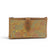 Porte-monnaie zippé liège patchwork marron naturel, tons terre