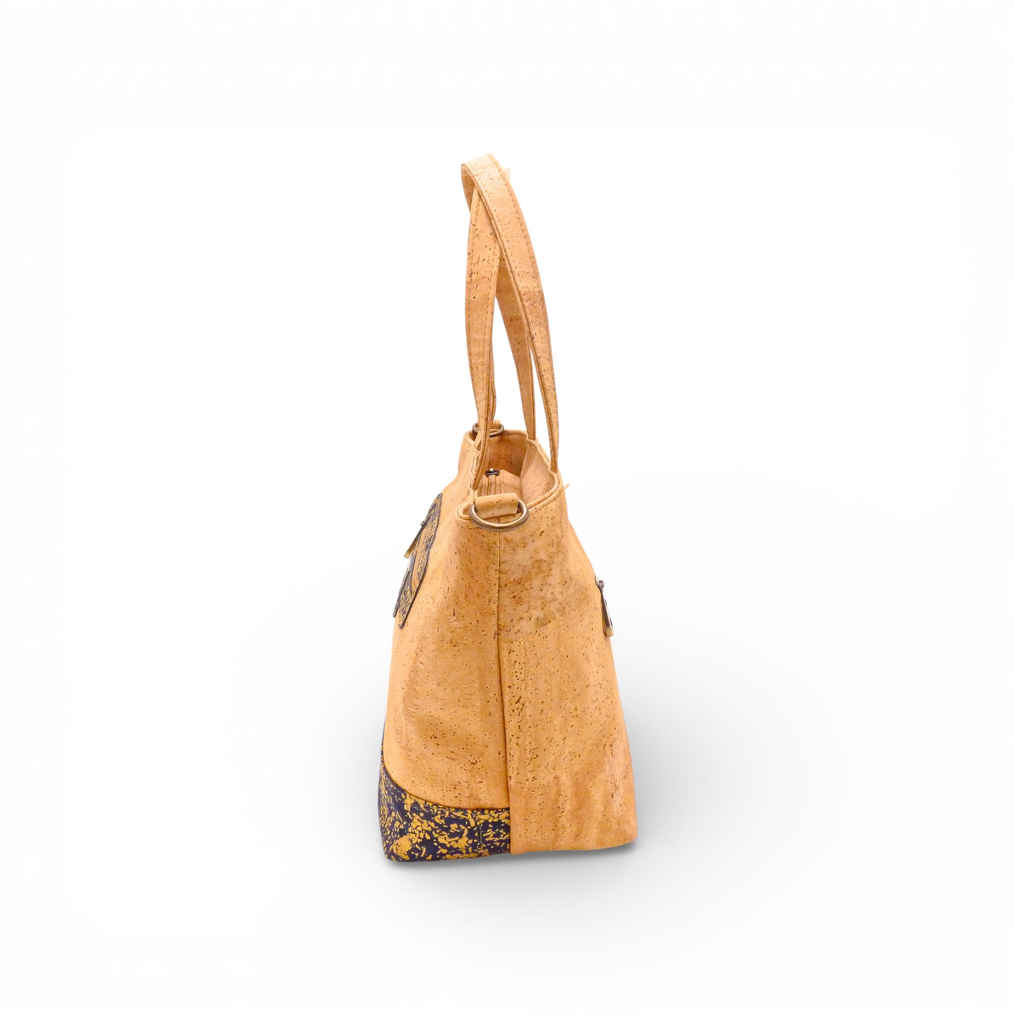Sac à main liège Relief Montado - profil, motif latéral bleu