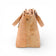 Profil du sac Trapèze en liège bicolore naturel et pailleté or — Montado, anses, Portugal