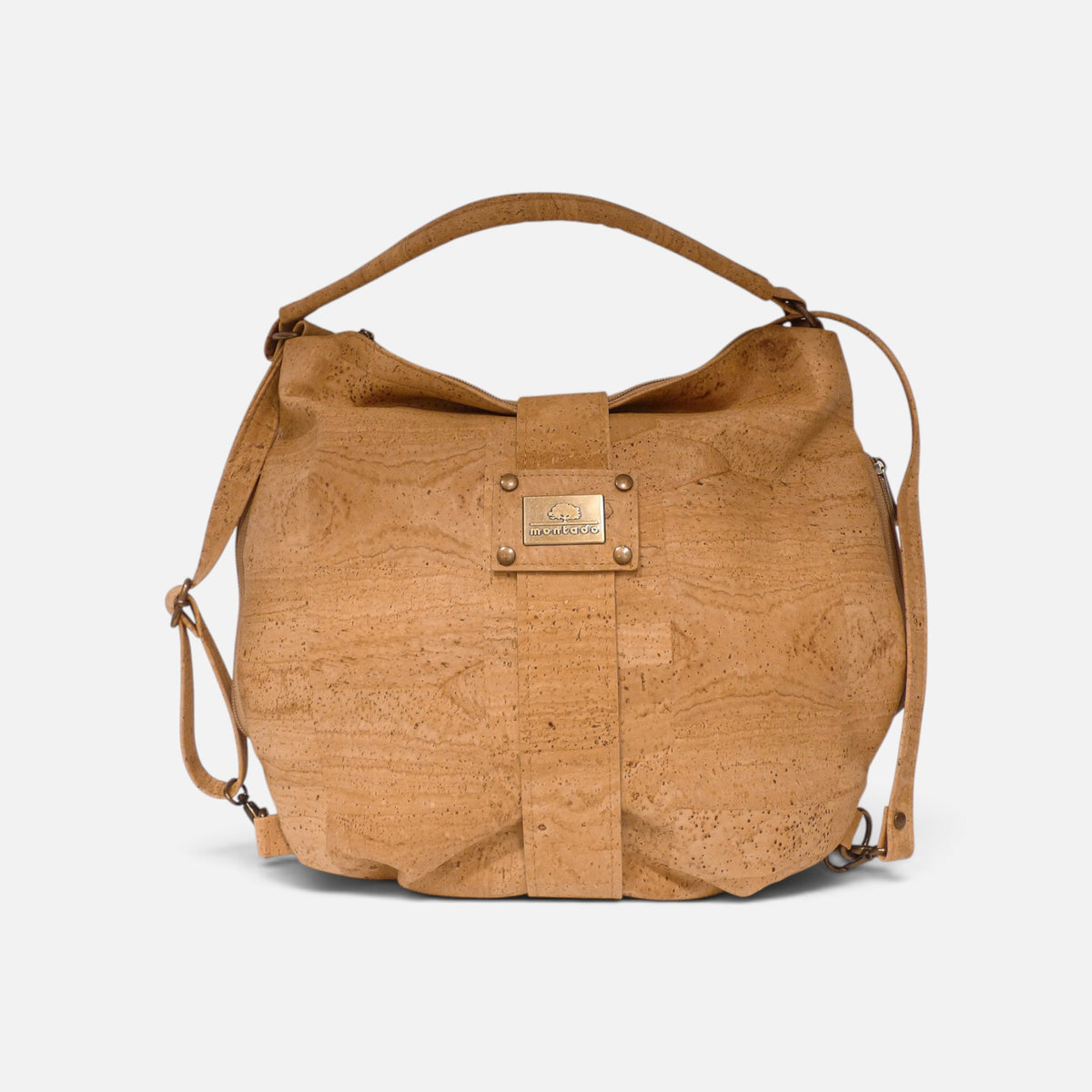 Sac à dos en liège naturel à patte aimantée, se porte aussi à l'épaule ou à la main