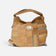 Sac à dos 3 en 1 en liège motif Parquet, panneau à bandes sable et vert d'eau
