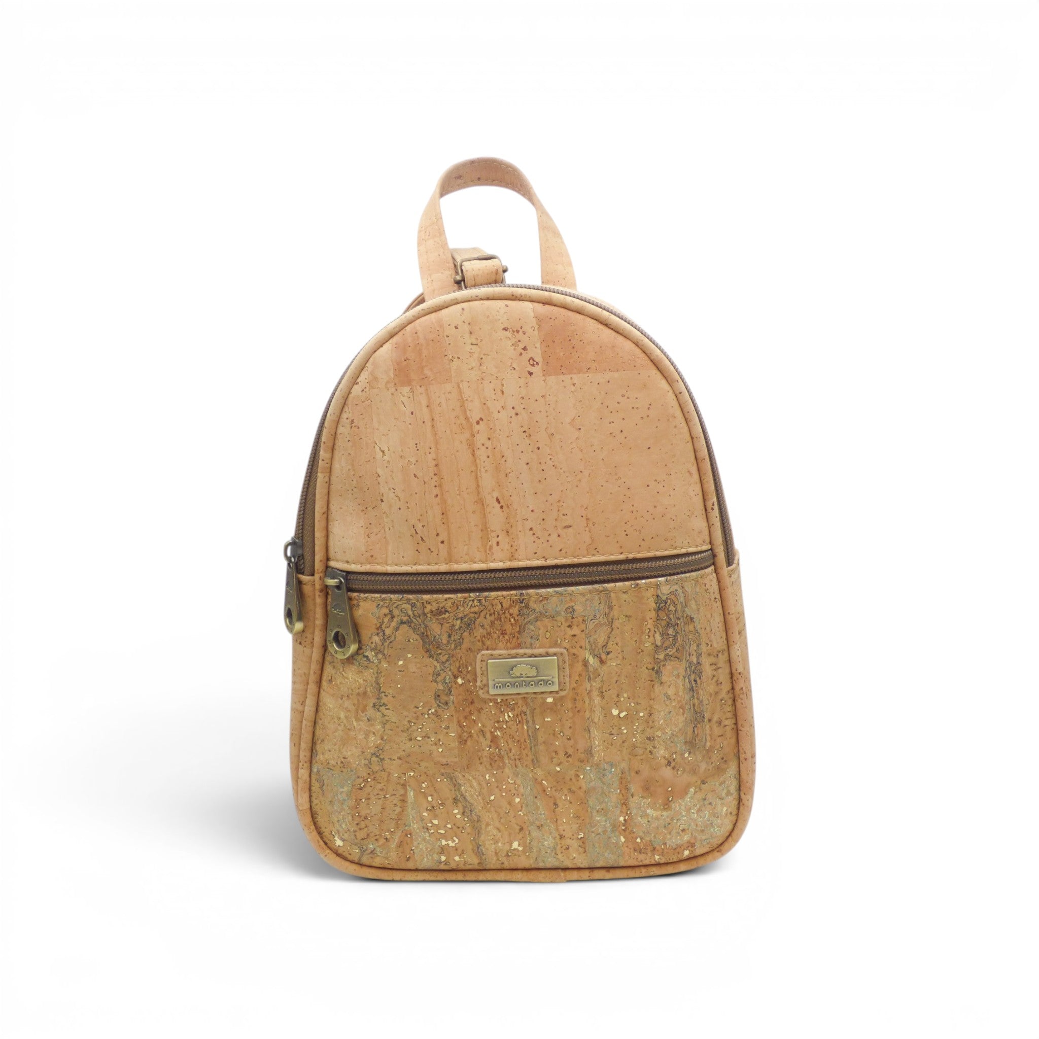 Sac à dos en liège Mapa Camel avec doublure zippée, style artisanal Portugal fait main