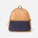 Sac à dos compact en liège, poche zippée bleue et anse de portage haute