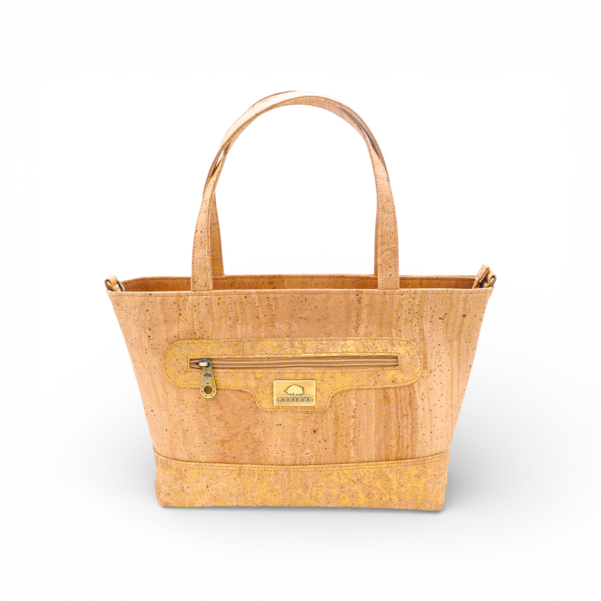 Sac à main liège Relief Montado - design naturel doré, vue face