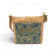 Sac bandoulière multi-poche en liège, coloris Oceano bleu-vert doré, Montado
