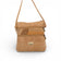 Sac bandoulière compact en liège naturel — Montado, bande dorée mouchetée, double zip, Portugal